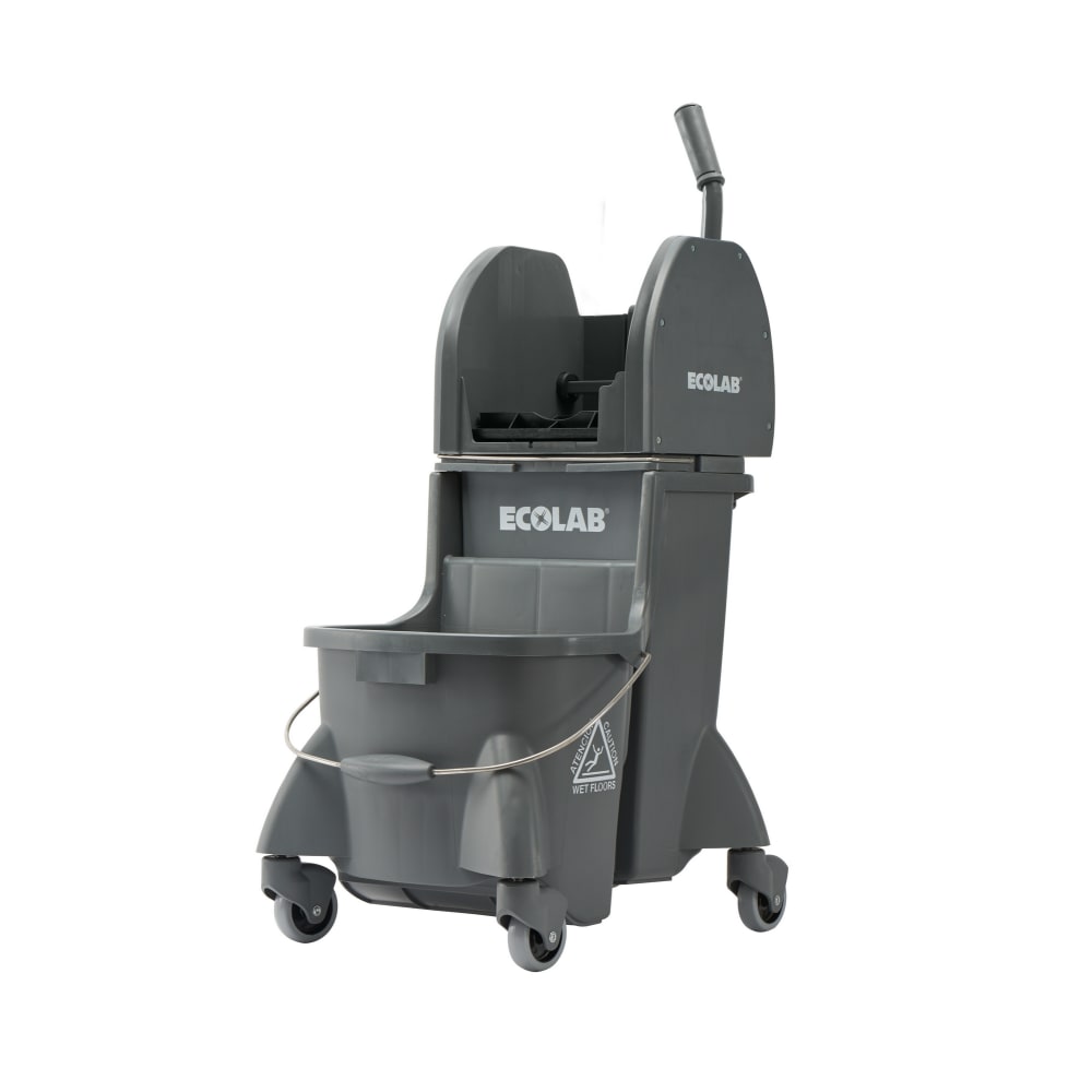 Ecolab® DuraLoc Dual Cavity Mop Bucket, Gray 61702-09-31